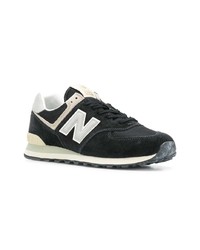 Baskets basses en daim noires New Balance