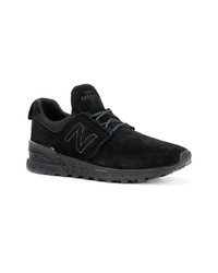 Baskets basses en daim noires New Balance