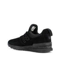 Baskets basses en daim noires New Balance