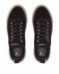 Baskets basses en daim noires Giuseppe Zanotti