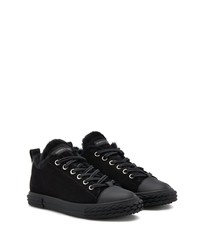 Baskets basses en daim noires Giuseppe Zanotti