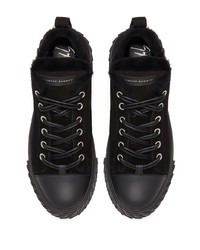 Baskets basses en daim noires Giuseppe Zanotti