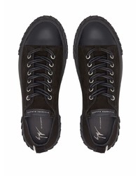 Baskets basses en daim noires Giuseppe Zanotti