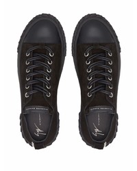 Baskets basses en daim noires Giuseppe Zanotti