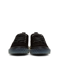 Baskets basses en daim noires Giuseppe Zanotti