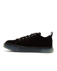 Baskets basses en daim noires Giuseppe Zanotti