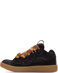 Baskets basses en daim noires Lanvin