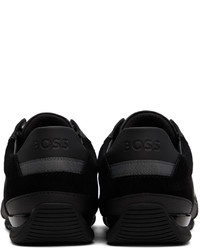 Baskets basses en daim noires BOSS