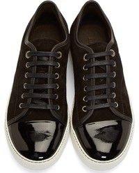 Baskets basses en daim noires Lanvin