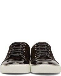 Baskets basses en daim noires Lanvin