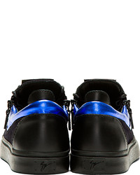 Baskets basses en daim noires Giuseppe Zanotti