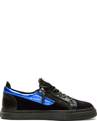 Baskets basses en daim noires Giuseppe Zanotti