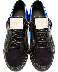 Baskets basses en daim noires Giuseppe Zanotti