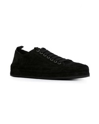 Baskets basses en daim noires Ann Demeulemeester Blanche