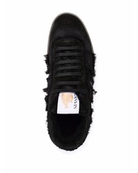 Baskets basses en daim noires Lanvin