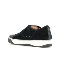 Baskets basses en daim noires Lanvin