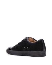 Baskets basses en daim noires Lanvin