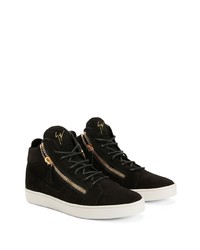 Baskets basses en daim noires Giuseppe Zanotti