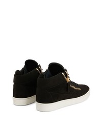 Baskets basses en daim noires Giuseppe Zanotti