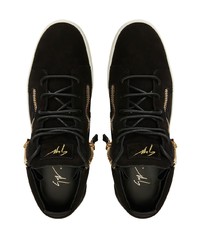 Baskets basses en daim noires Giuseppe Zanotti