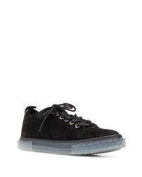 Baskets basses en daim noires Giuseppe Zanotti