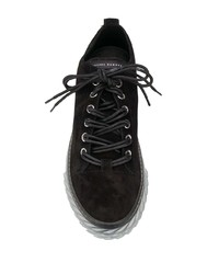 Baskets basses en daim noires Giuseppe Zanotti