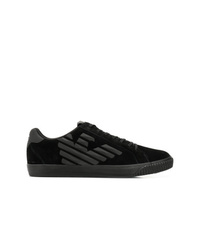 Baskets basses en daim noires Ea7 Emporio Armani