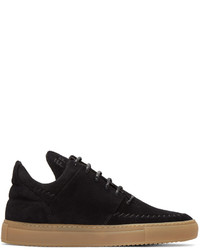 Baskets basses en daim noires Filling Pieces