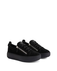 Baskets basses en daim noires Giuseppe Zanotti