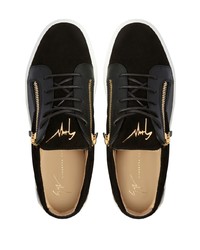 Baskets basses en daim noires Giuseppe Zanotti