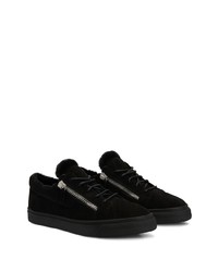 Baskets basses en daim noires Giuseppe Zanotti