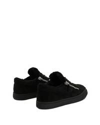 Baskets basses en daim noires Giuseppe Zanotti