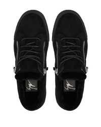 Baskets basses en daim noires Giuseppe Zanotti