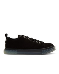 Baskets basses en daim noires Giuseppe Zanotti