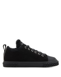 Baskets basses en daim noires Giuseppe Zanotti