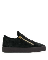 Baskets basses en daim noires Giuseppe Zanotti