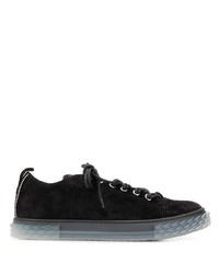 Baskets basses en daim noires Giuseppe Zanotti