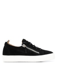 Baskets basses en daim noires Giuseppe Zanotti