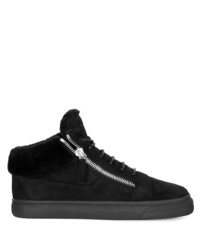 Baskets basses en daim noires Giuseppe Zanotti