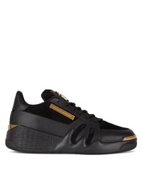 Baskets basses en daim noires Giuseppe Zanotti