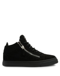 Baskets basses en daim noires Giuseppe Zanotti