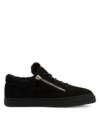 Baskets basses en daim noires Giuseppe Zanotti