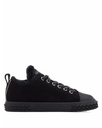 Baskets basses en daim noires Giuseppe Zanotti