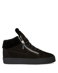 Baskets basses en daim noires Giuseppe Zanotti