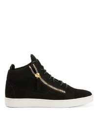 Baskets basses en daim noires Giuseppe Zanotti