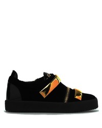 Baskets basses en daim noires Giuseppe Zanotti