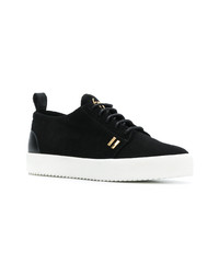 Baskets basses en daim noires Giuseppe Zanotti Design