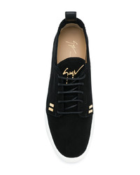 Baskets basses en daim noires Giuseppe Zanotti Design