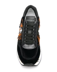 Baskets basses en daim noires Premiata