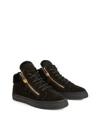 Baskets basses en daim noires Giuseppe Zanotti